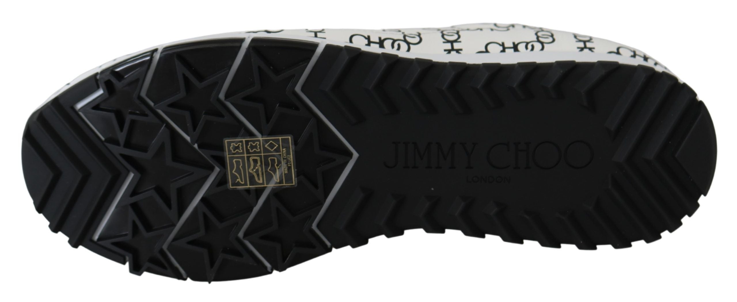 Jimmy Choo Elegant Monochrome Leather Sneakers LUNESCAPE