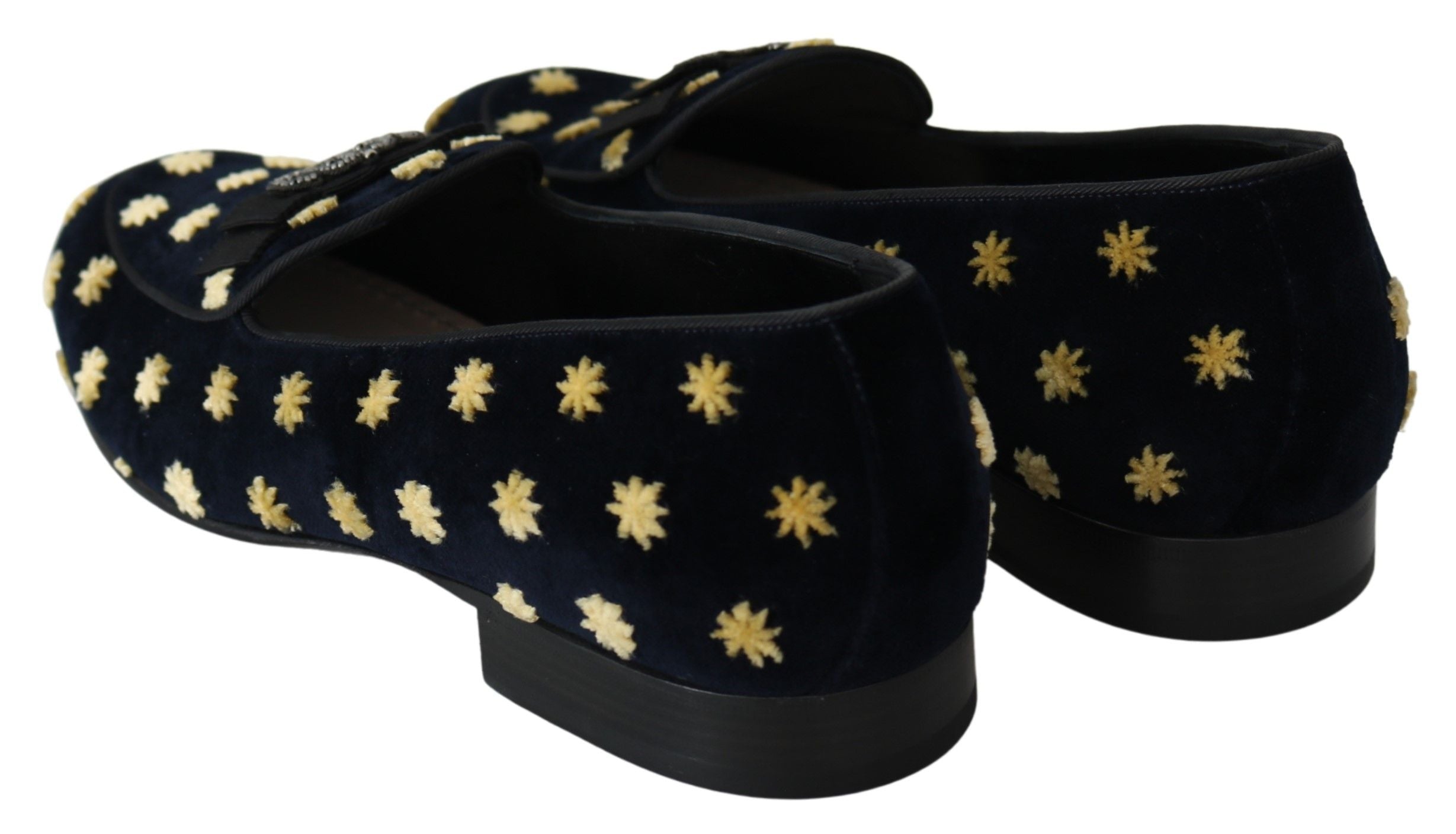 Dolce & Gabbana Blue Velvet Crown Loafer