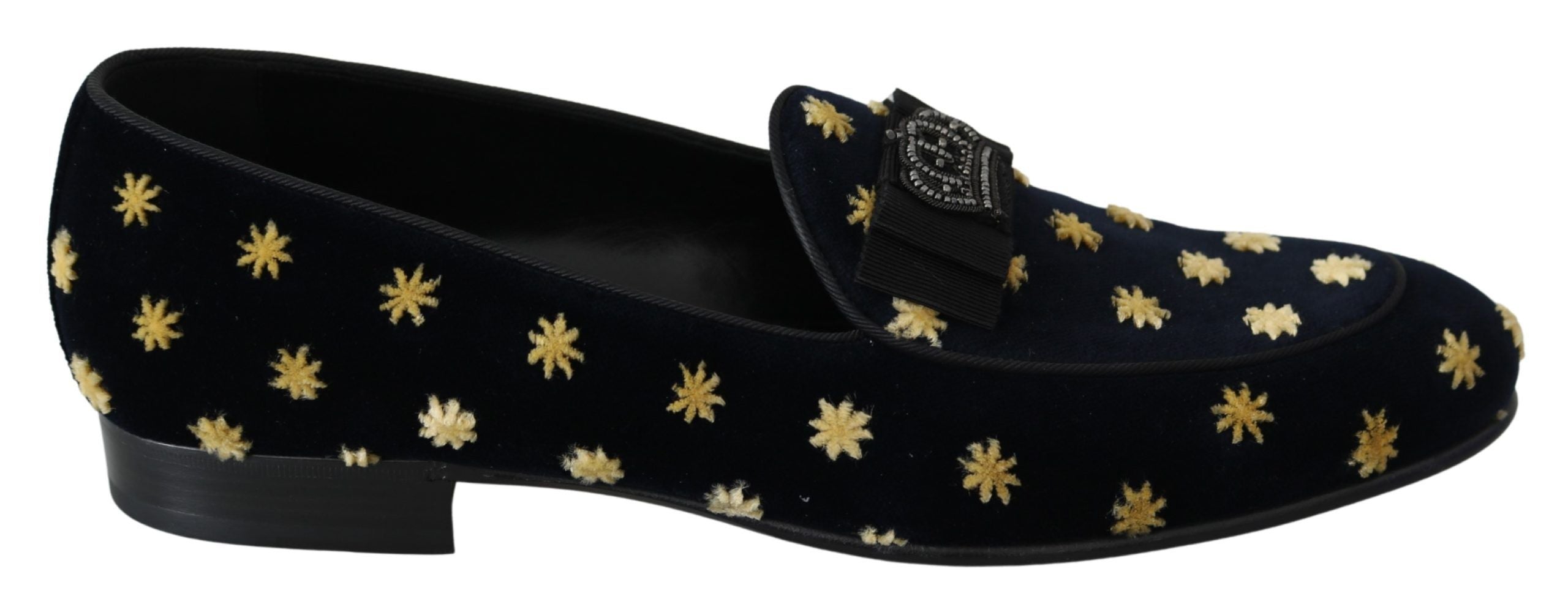 Dolce & Gabbana Blue Velvet Crown Loafer