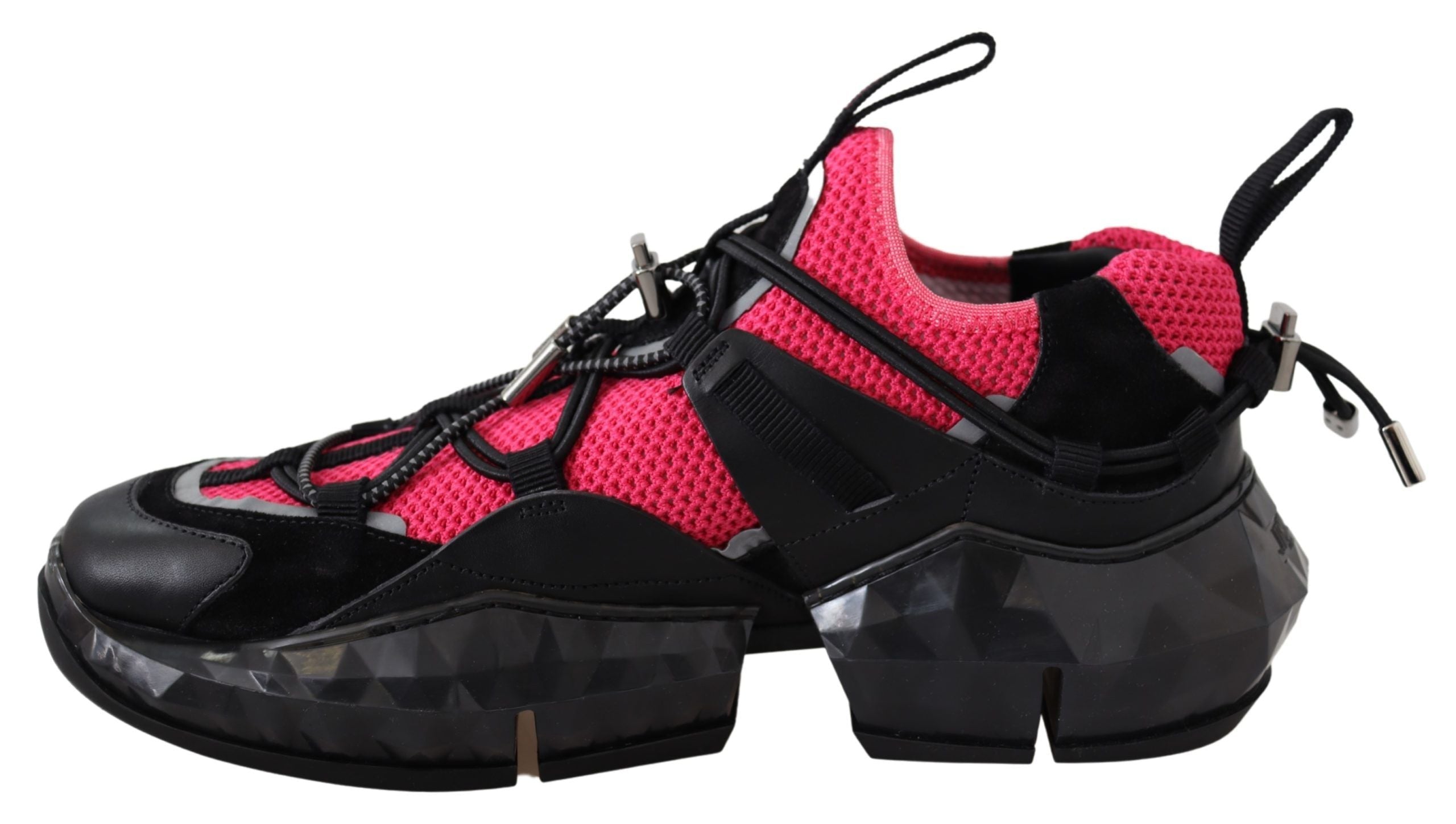 Jimmy Choo Electric Elegance Leather Mesh Sneakers LUNESCAPE