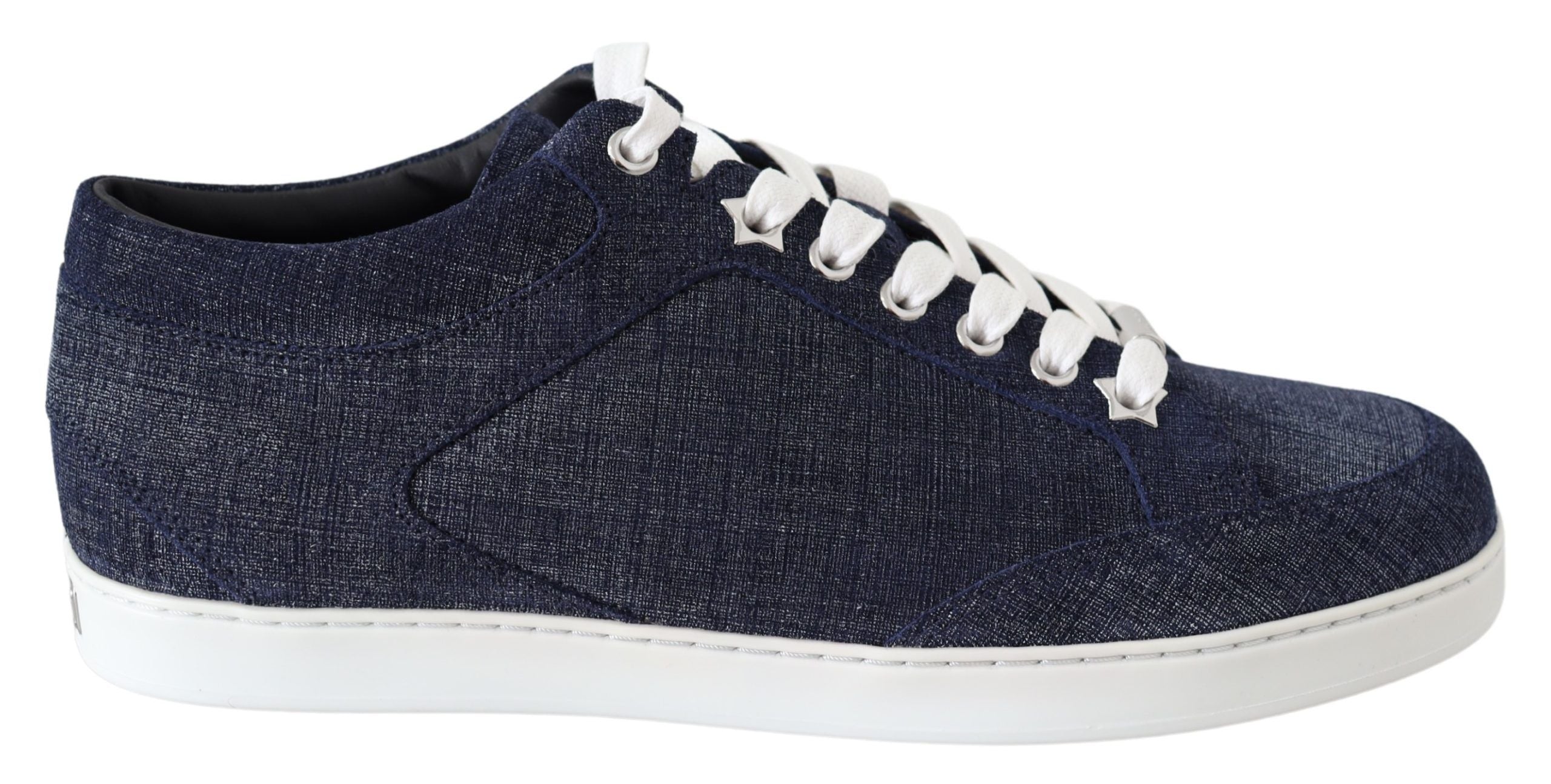 Jimmy Choo Chic Slip-On Blue Denim Suede Sneakers LUNESCAPE