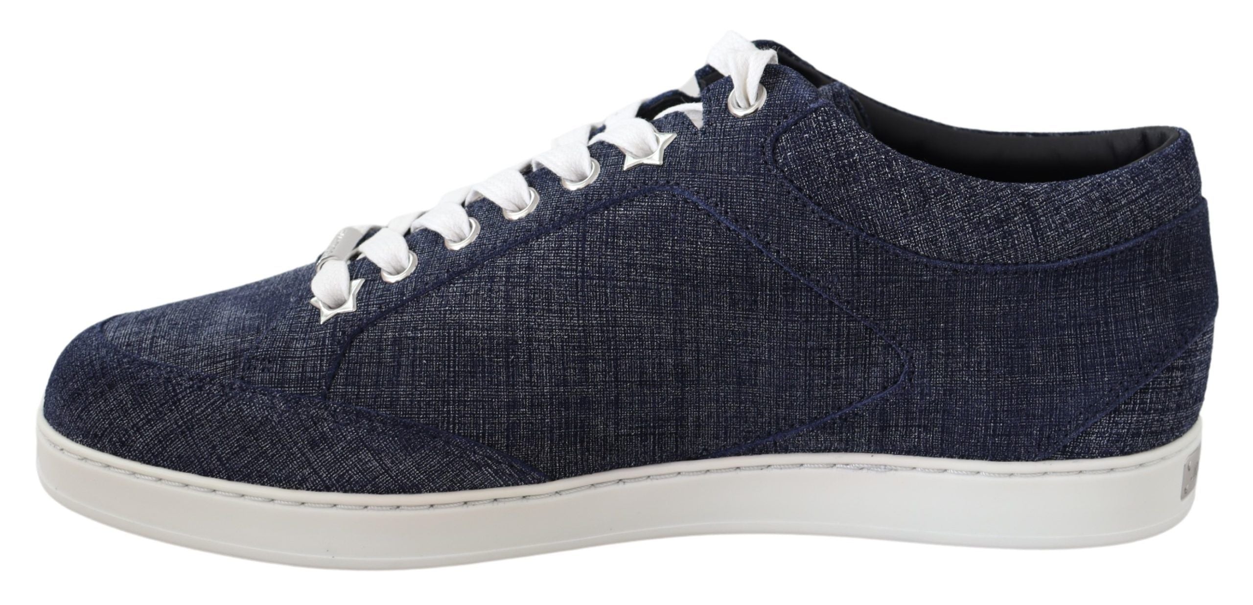 Jimmy Choo Chic Slip-On Blue Denim Suede Sneakers LUNESCAPE