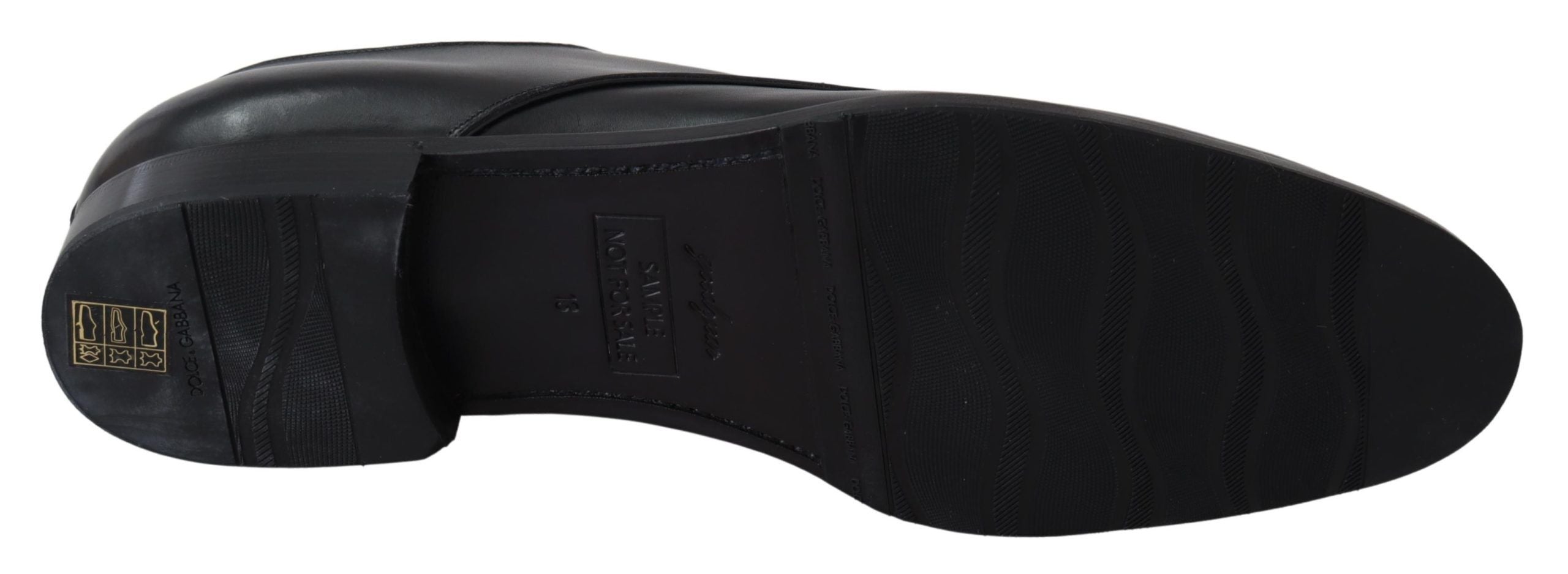 Dolce & Gabbana Black Leather SARTORIA Hand Made Shoes LUNESCAPE