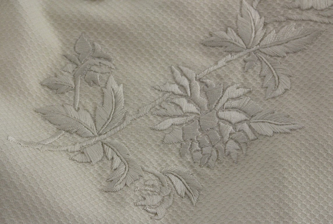Andrea Incontri White Cotton Floral Embroidery Skirt LUNESCAPE