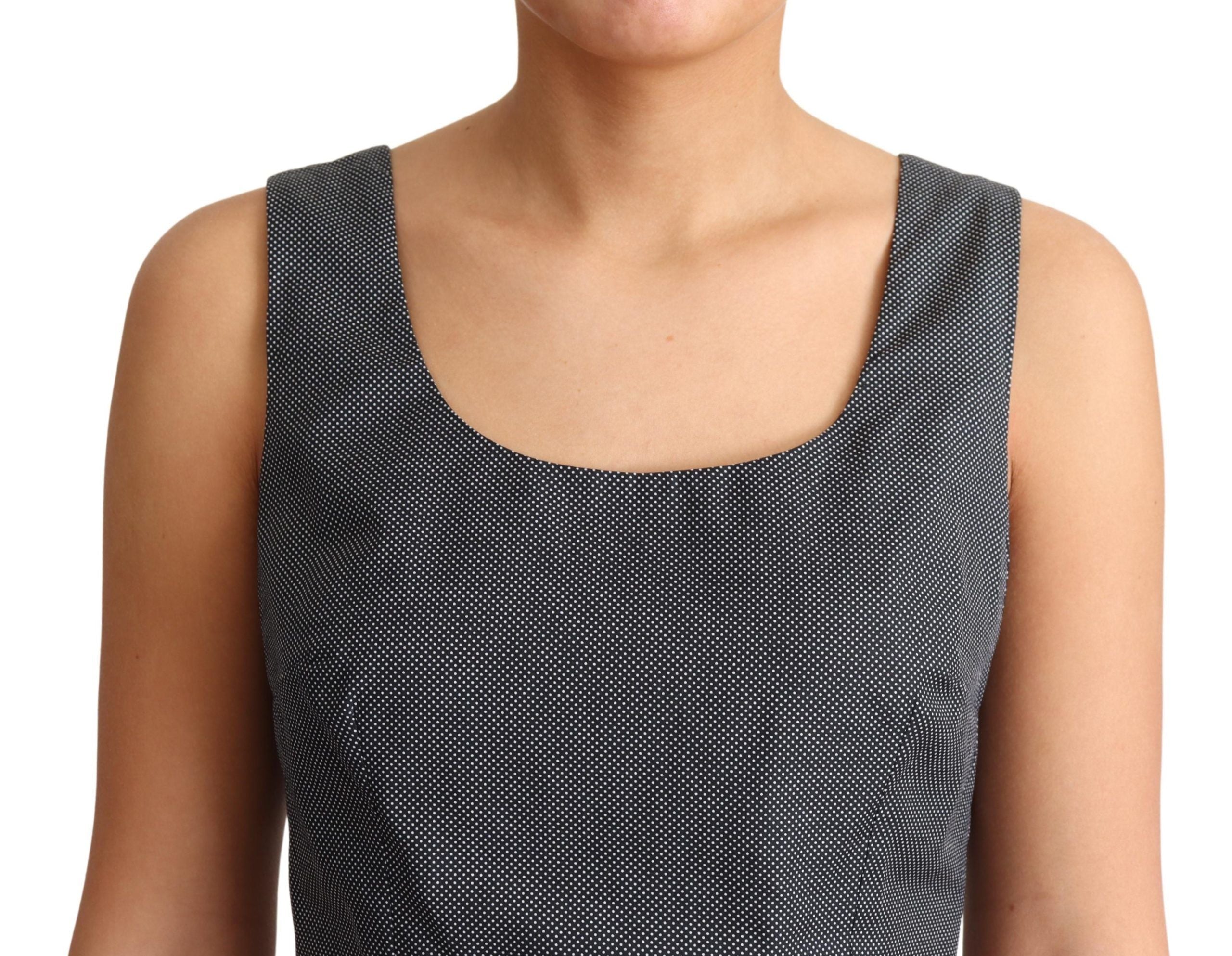 Dolce & Gabbana Black Polka Dotted Cotton A-Line Dress LUNESCAPE
