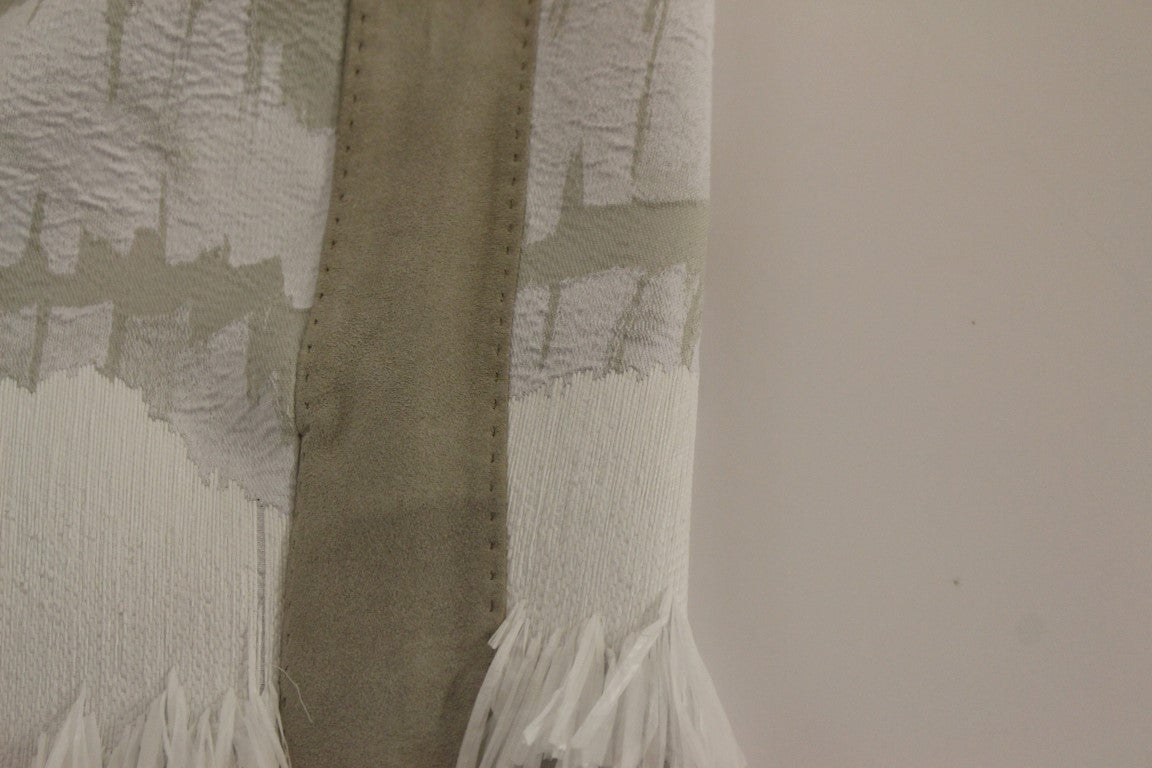 Arzu Kaprol White Straight Pencil Skirt LUNESCAPE