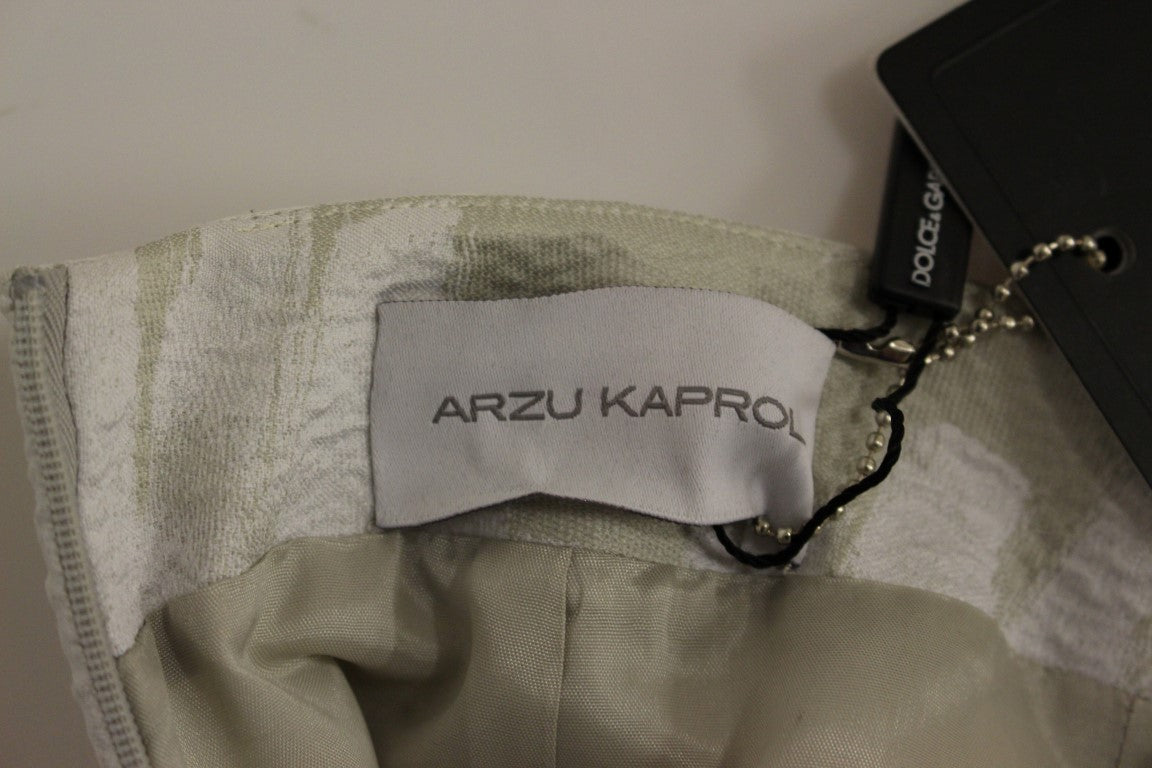 Arzu Kaprol White Straight Pencil Skirt LUNESCAPE