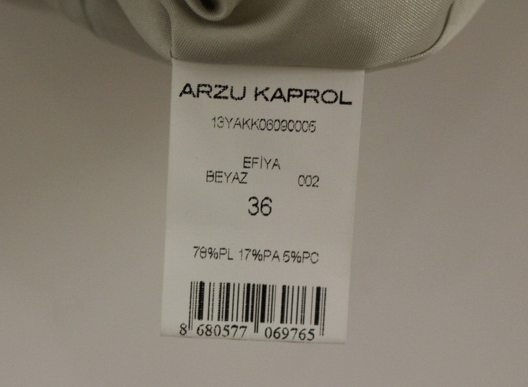 Arzu Kaprol White Straight Pencil Skirt LUNESCAPE