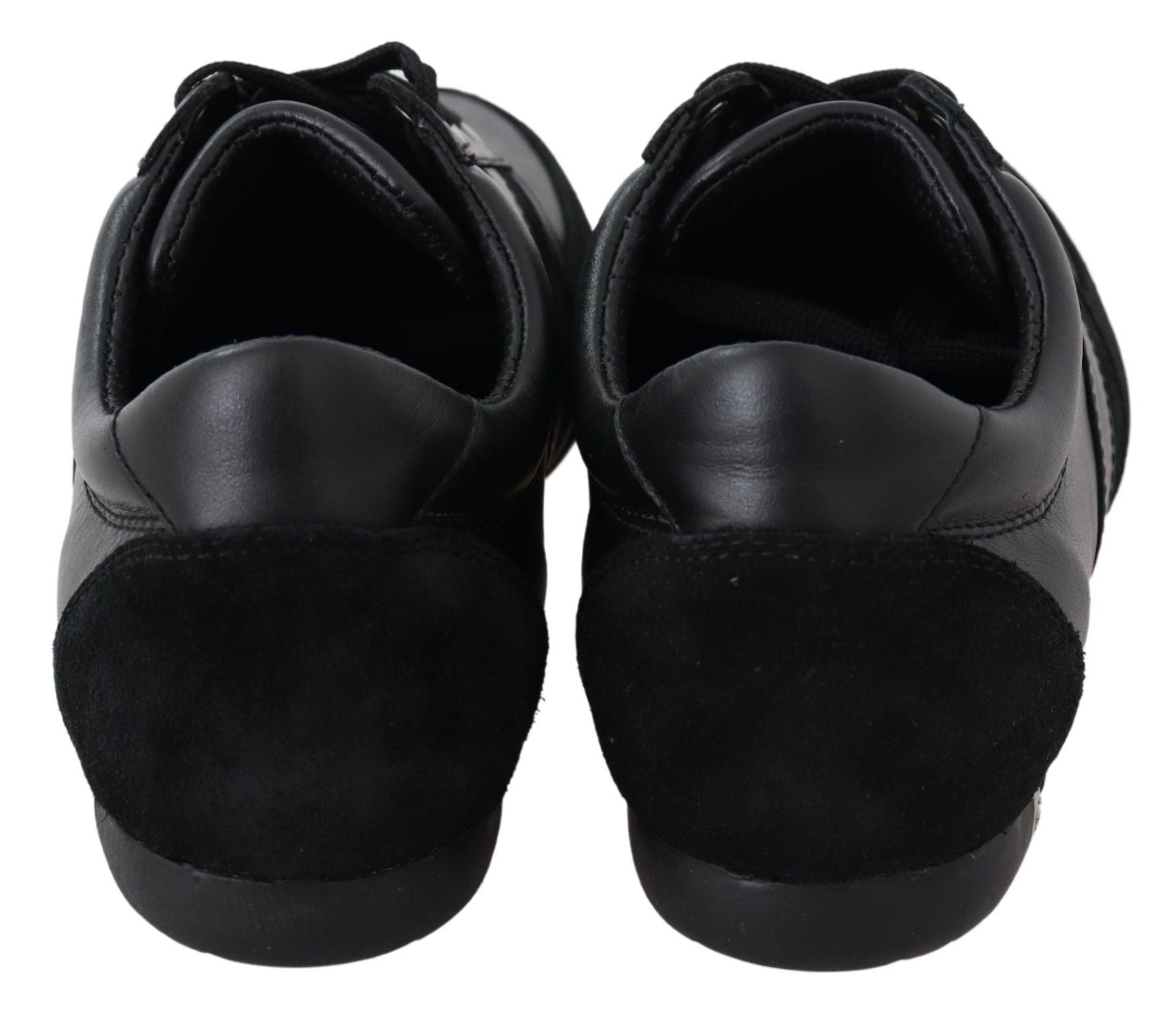 Dolce & Gabbana Black Logo Leather Casual Sneakers Shoes LUNESCAPE