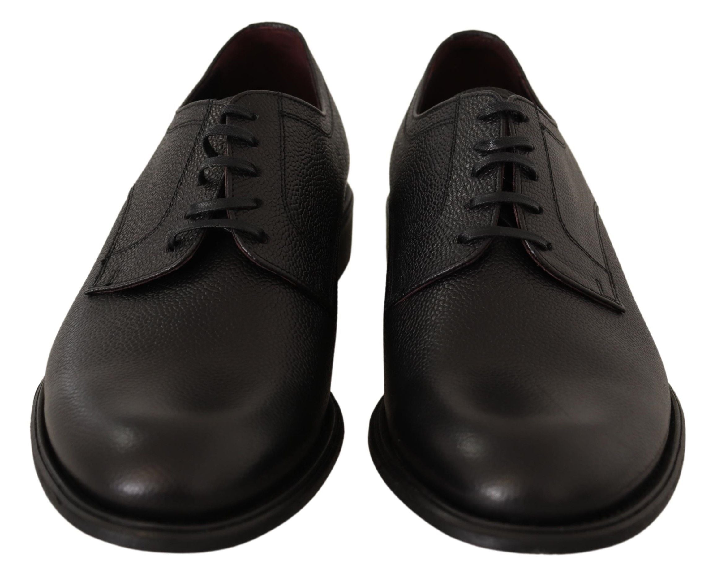 Dolce & Gabbana Black Leather Lace Up Mens Formal Derby Shoes LUNESCAPE