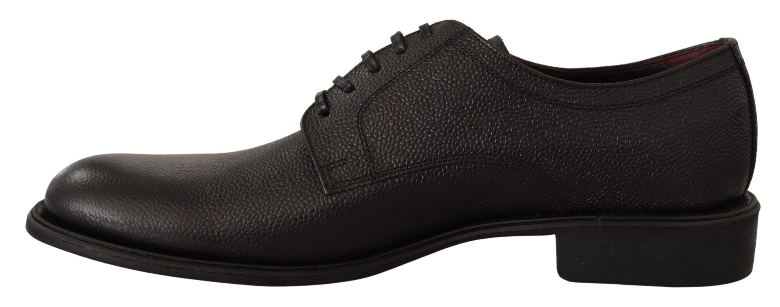 Dolce & Gabbana Black Leather Lace Up Mens Formal Derby Shoes LUNESCAPE