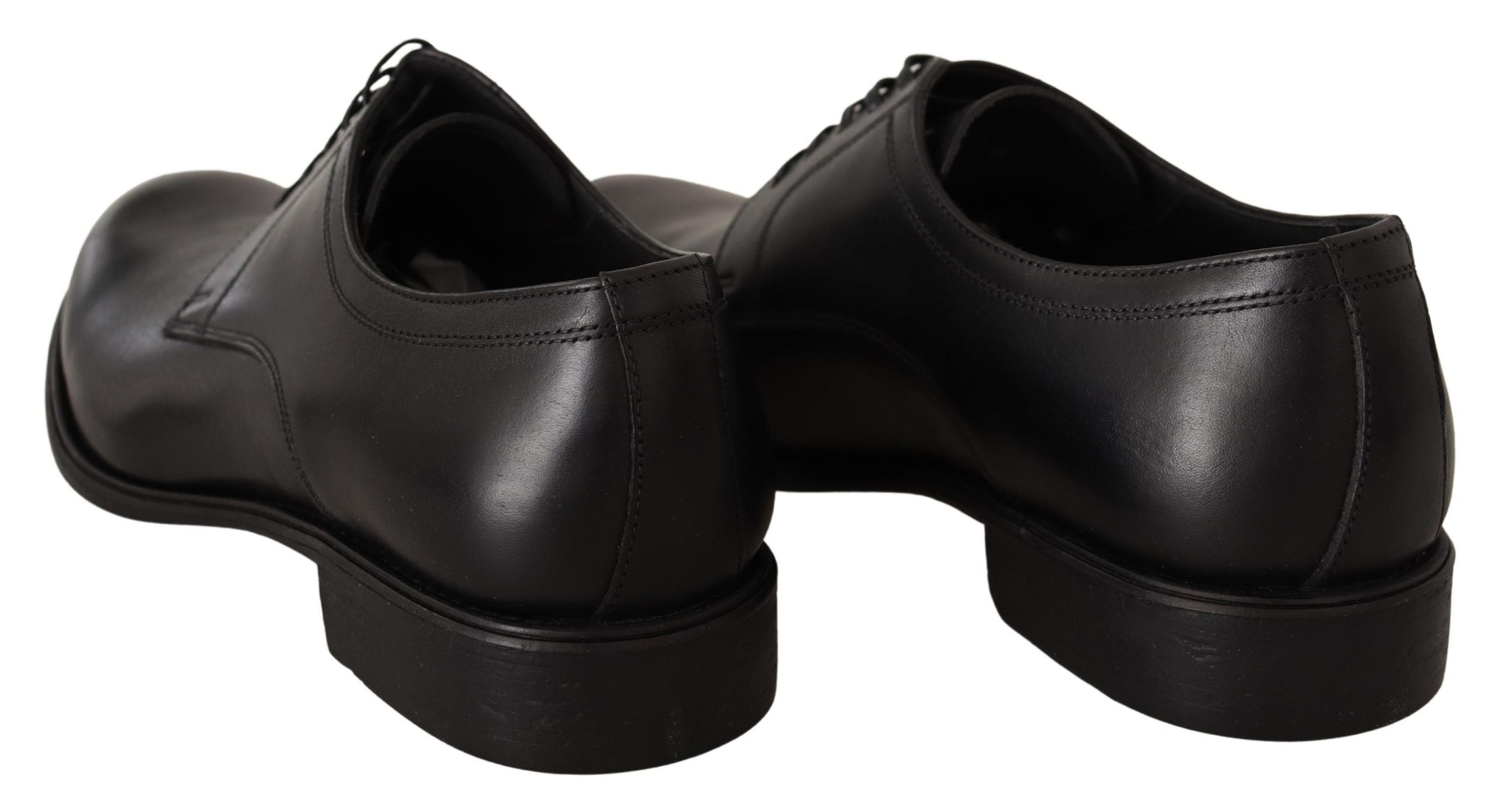 Dolce & Gabbana Black Leather Lace Up Mens Formal Derby Shoes LUNESCAPE