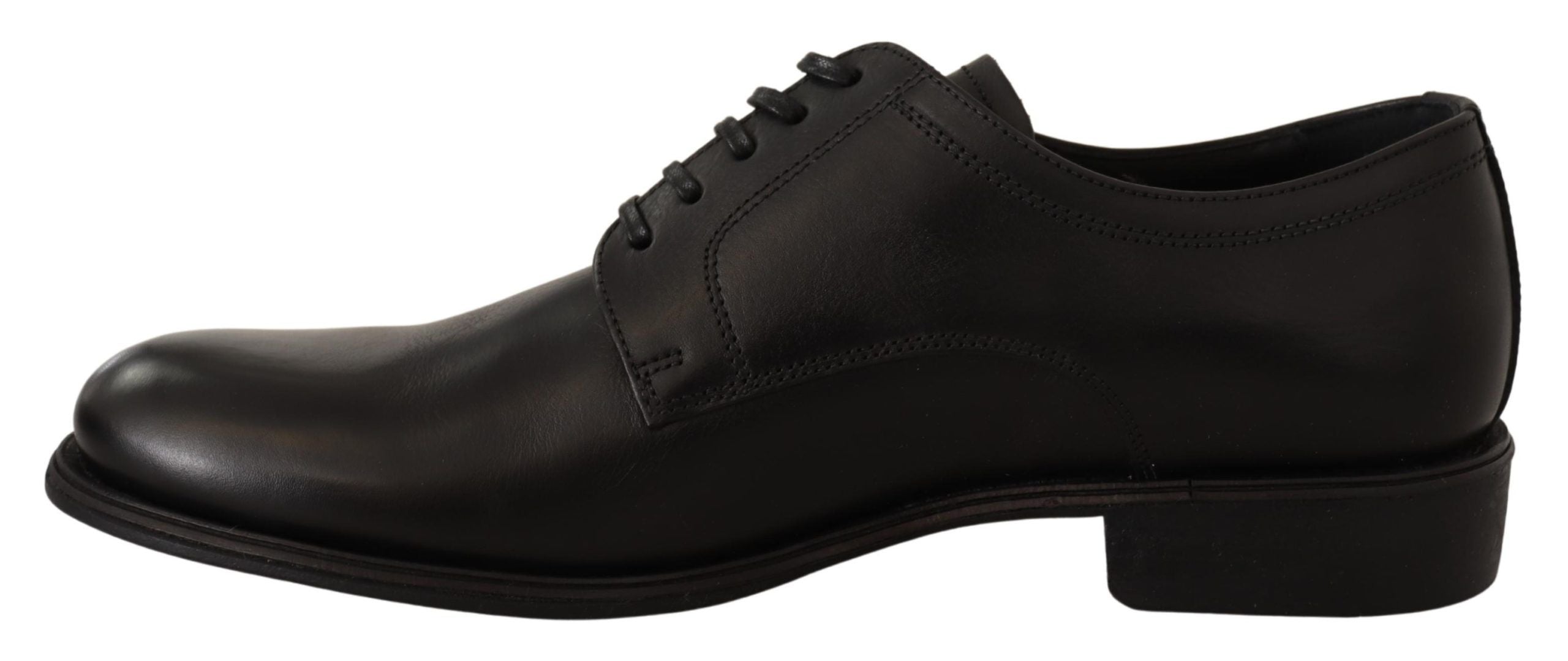 Dolce & Gabbana Black Leather Lace Up Mens Formal Derby Shoes LUNESCAPE