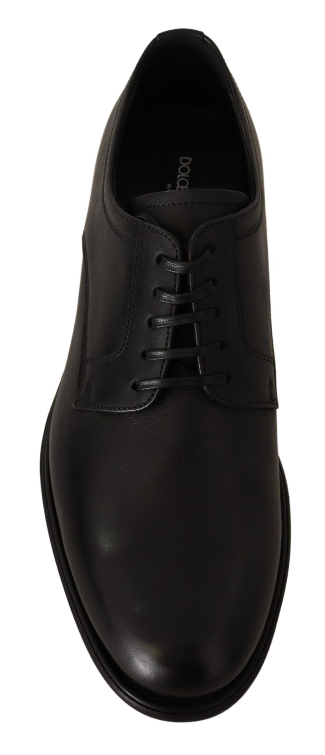 Dolce & Gabbana Black Leather Lace Up Mens Formal Derby Shoes LUNESCAPE