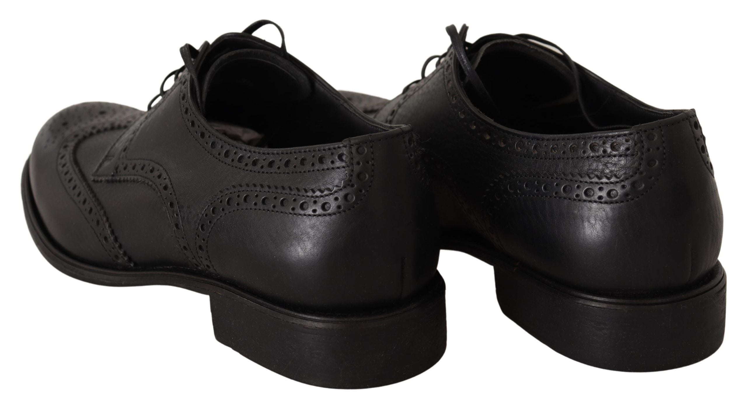 Dolce & Gabbana Black Leather Oxford Wingtip Formal Dress Shoes LUNESCAPE