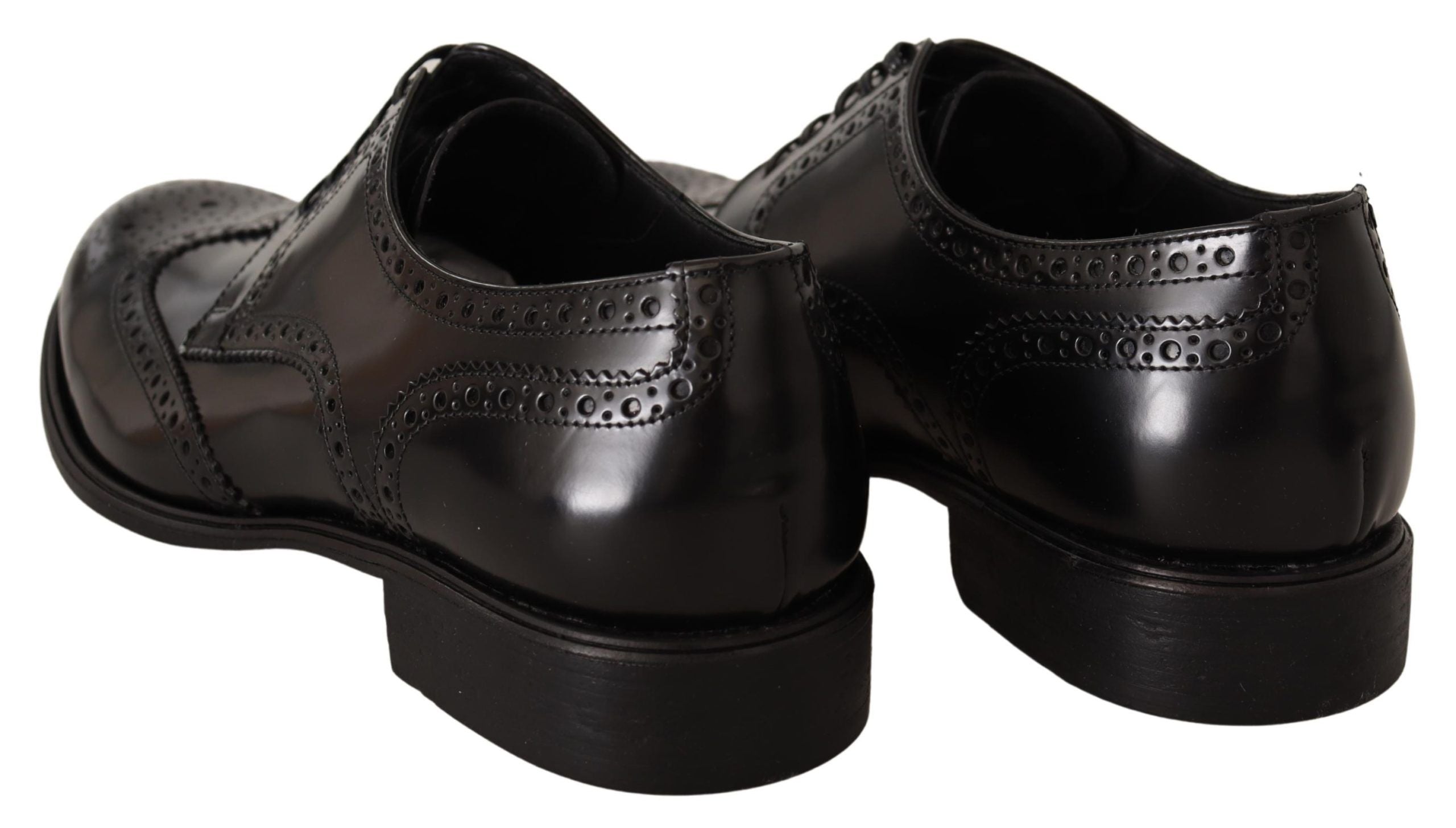 Dolce & Gabbana Black Leather Oxford Wingtip Formal Shoes LUNESCAPE