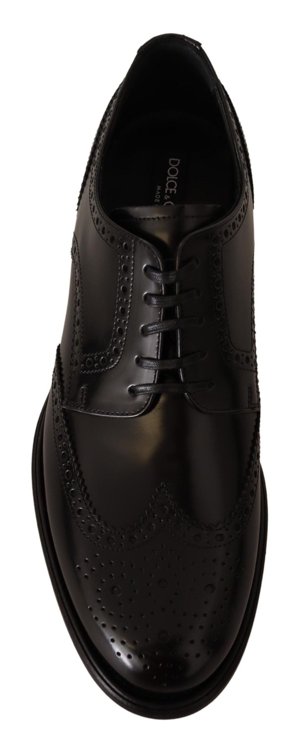 Dolce & Gabbana Black Leather Oxford Wingtip Formal Shoes LUNESCAPE