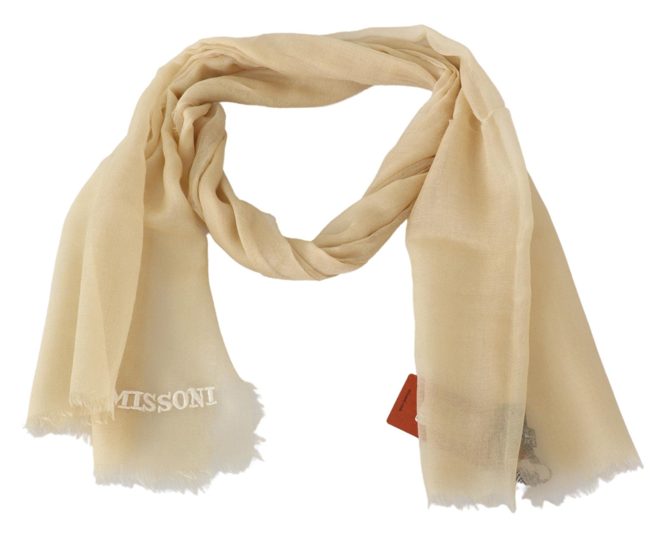 Missoni Beige Cashmere Unisex Neck Scarf