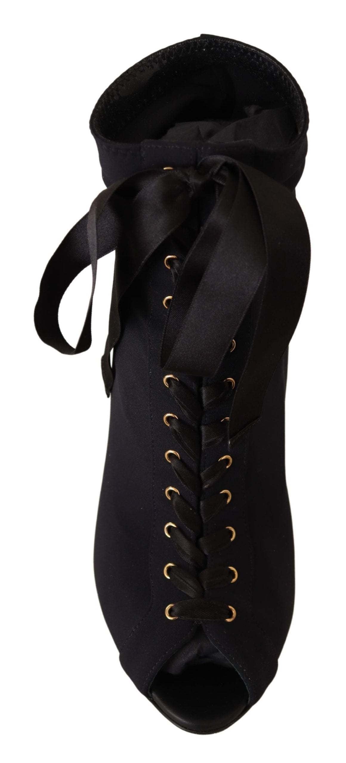 Dolce & Gabbana Black Stretch Short Ankle Boots Shoes LUNESCAPE