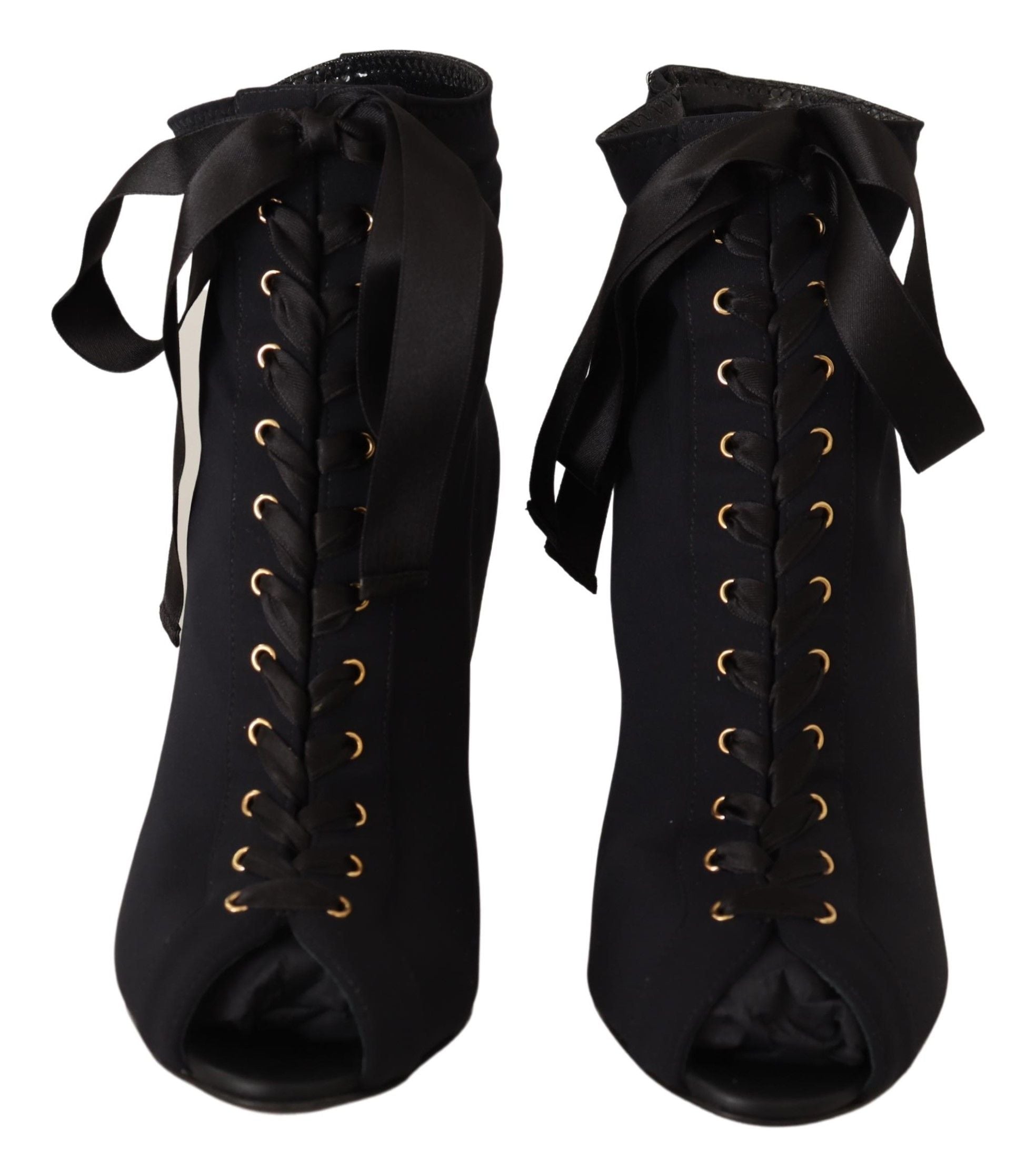 Dolce & Gabbana Black Stretch Short Ankle Boots Shoes LUNESCAPE