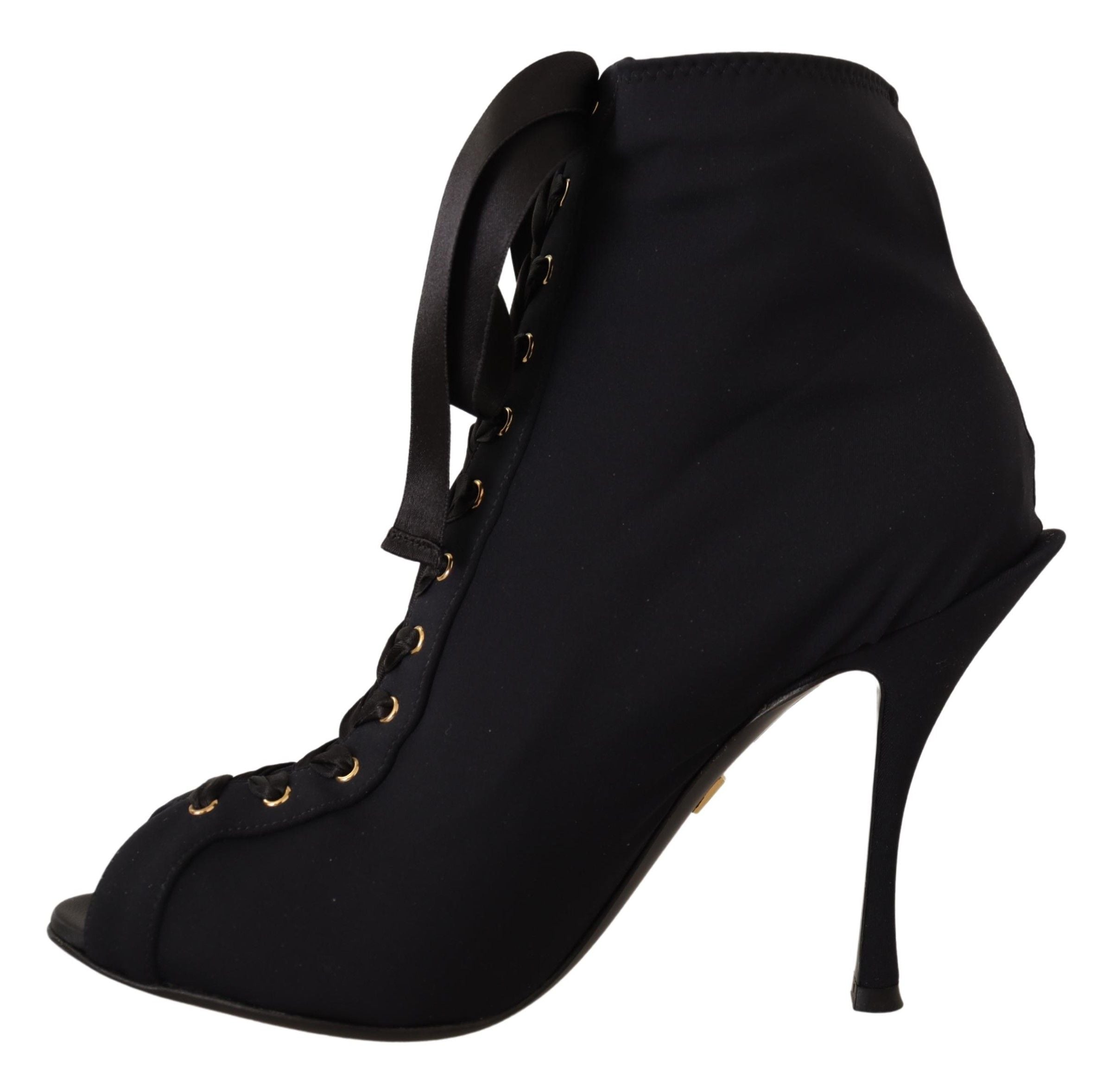 Dolce & Gabbana Black Stretch Short Ankle Boots Shoes LUNESCAPE