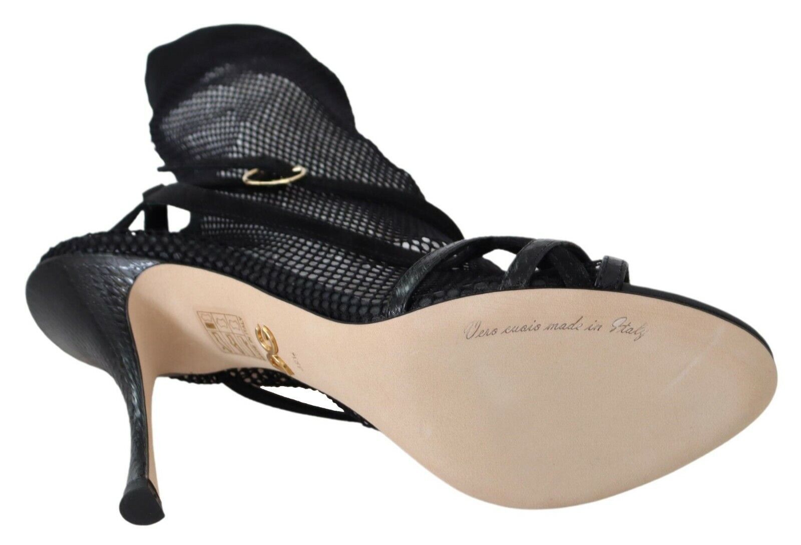 Dolce & Gabbana Black Suede Short Boots Sandals Shoes LUNESCAPE