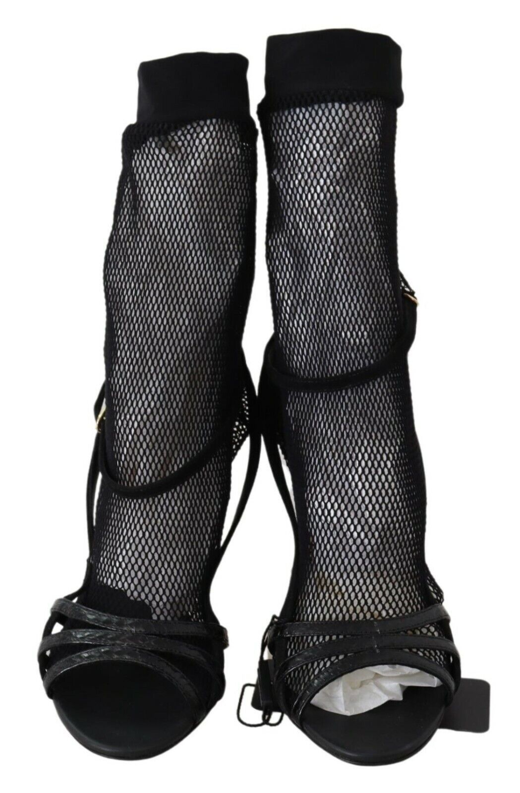 Dolce & Gabbana Black Suede Short Boots Sandals Shoes LUNESCAPE