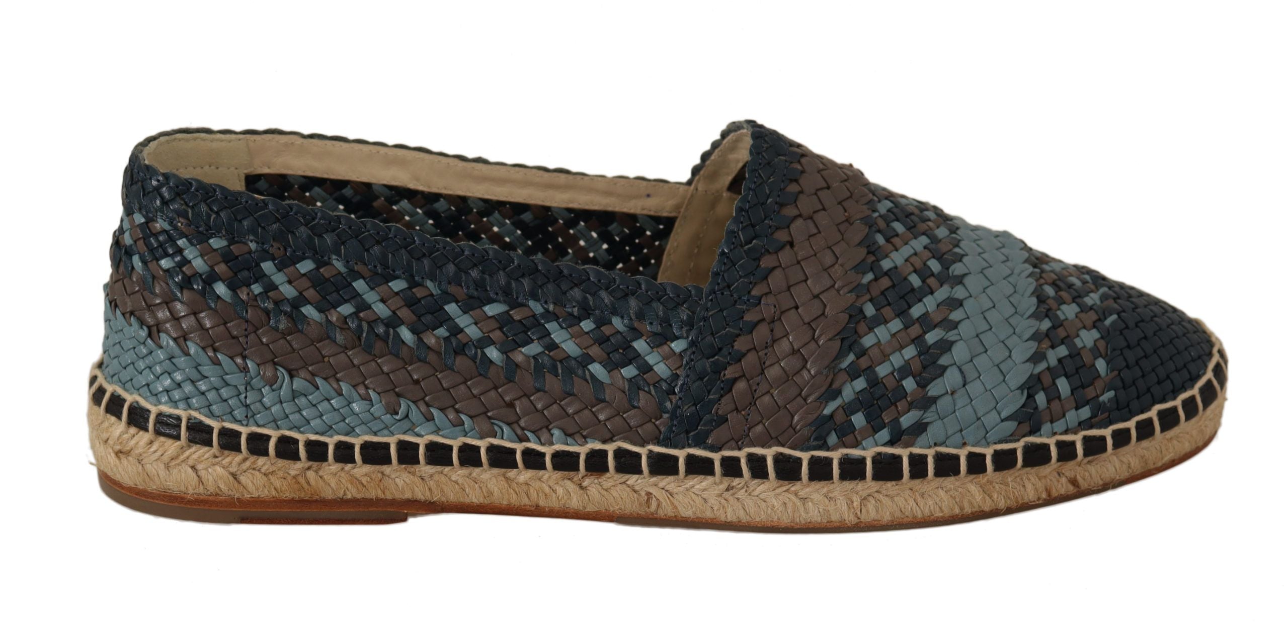 Dolce & Gabbana Blue Gray Slip On Buffalo Espadrille Shoes LUNESCAPE