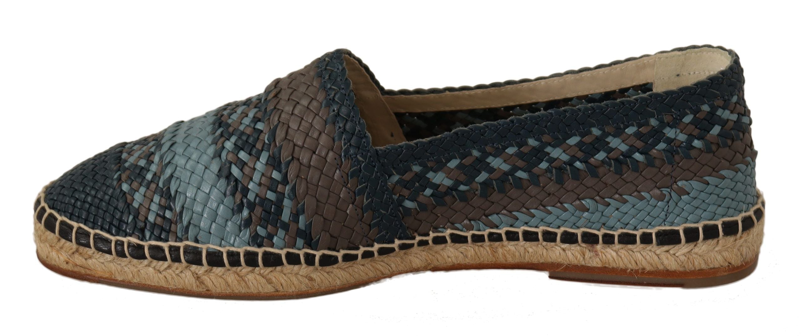 Dolce & Gabbana Blue Gray Slip On Buffalo Espadrille Shoes LUNESCAPE