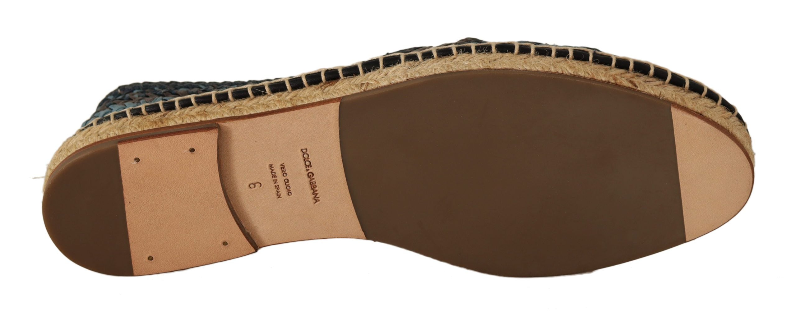 Dolce & Gabbana Blue Gray Slip On Buffalo Espadrille Shoes LUNESCAPE