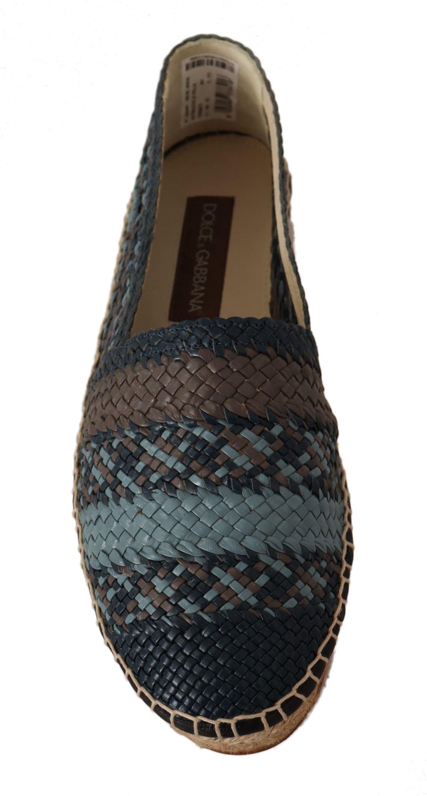 Dolce & Gabbana Blue Gray Slip On Buffalo Espadrille Shoes LUNESCAPE