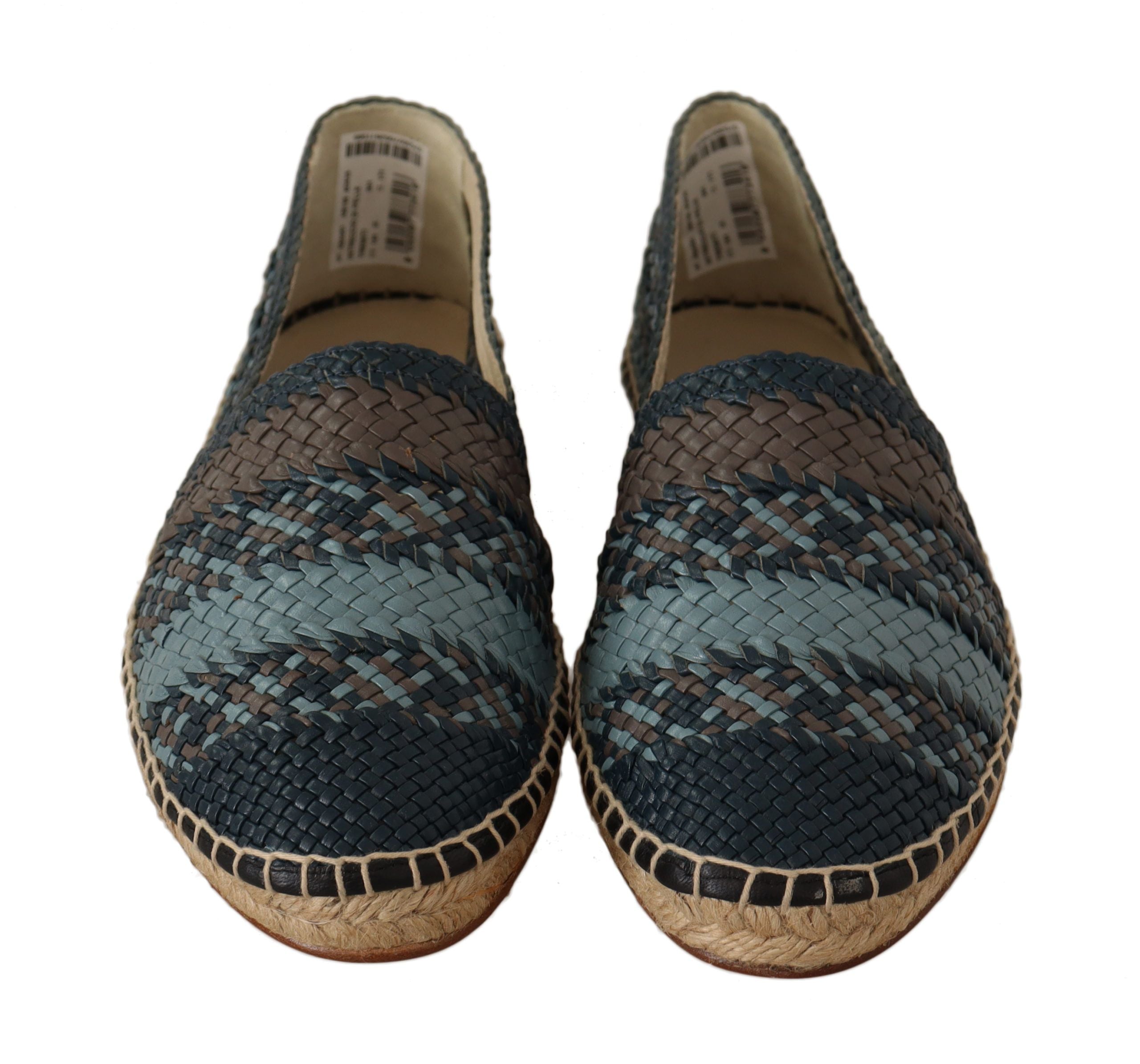 Dolce & Gabbana Blue Gray Slip On Buffalo Espadrille Shoes LUNESCAPE