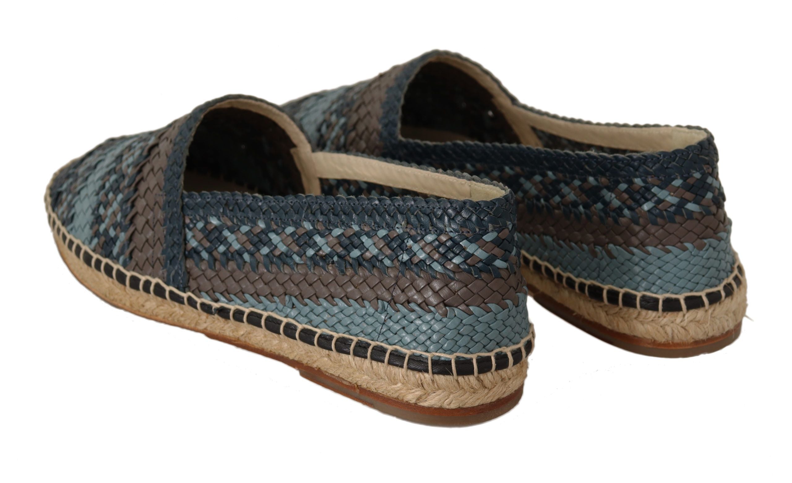 Dolce & Gabbana Blue Gray Slip On Buffalo Espadrille Shoes LUNESCAPE