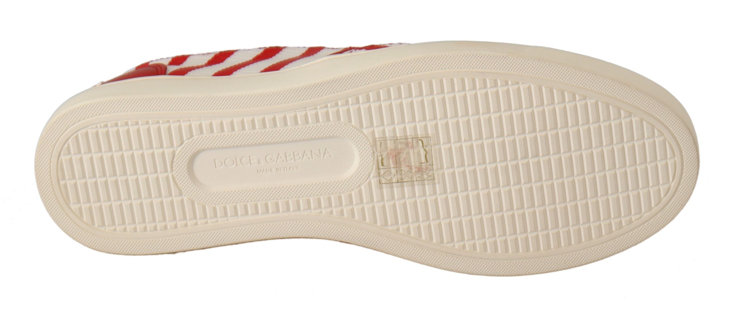 Dolce & Gabbana Red White Anchor Studded Loafers Shoes LUNESCAPE