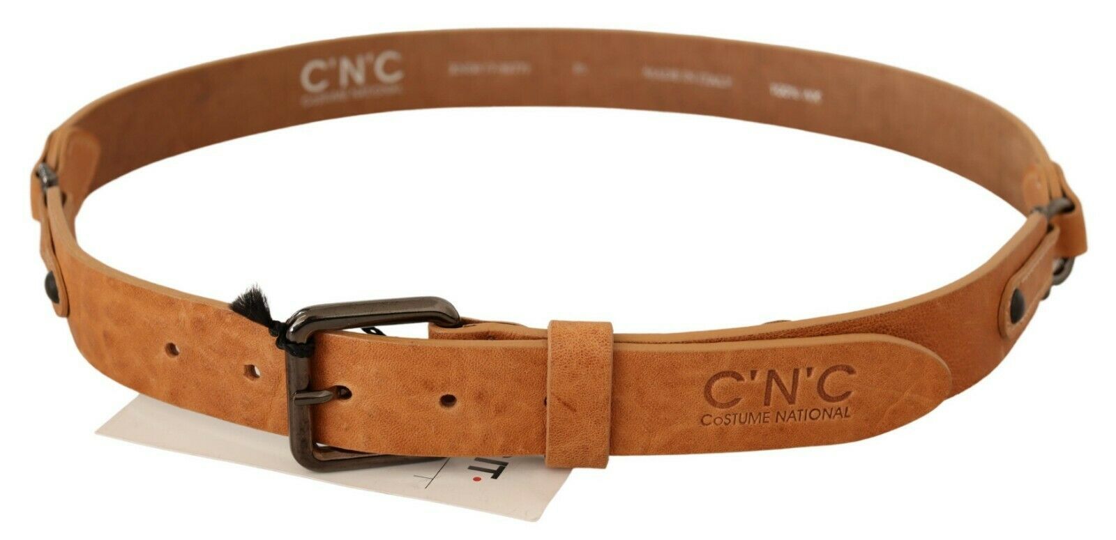 Costume National Light Brown Buckle Waist Belt LUNESCAPE