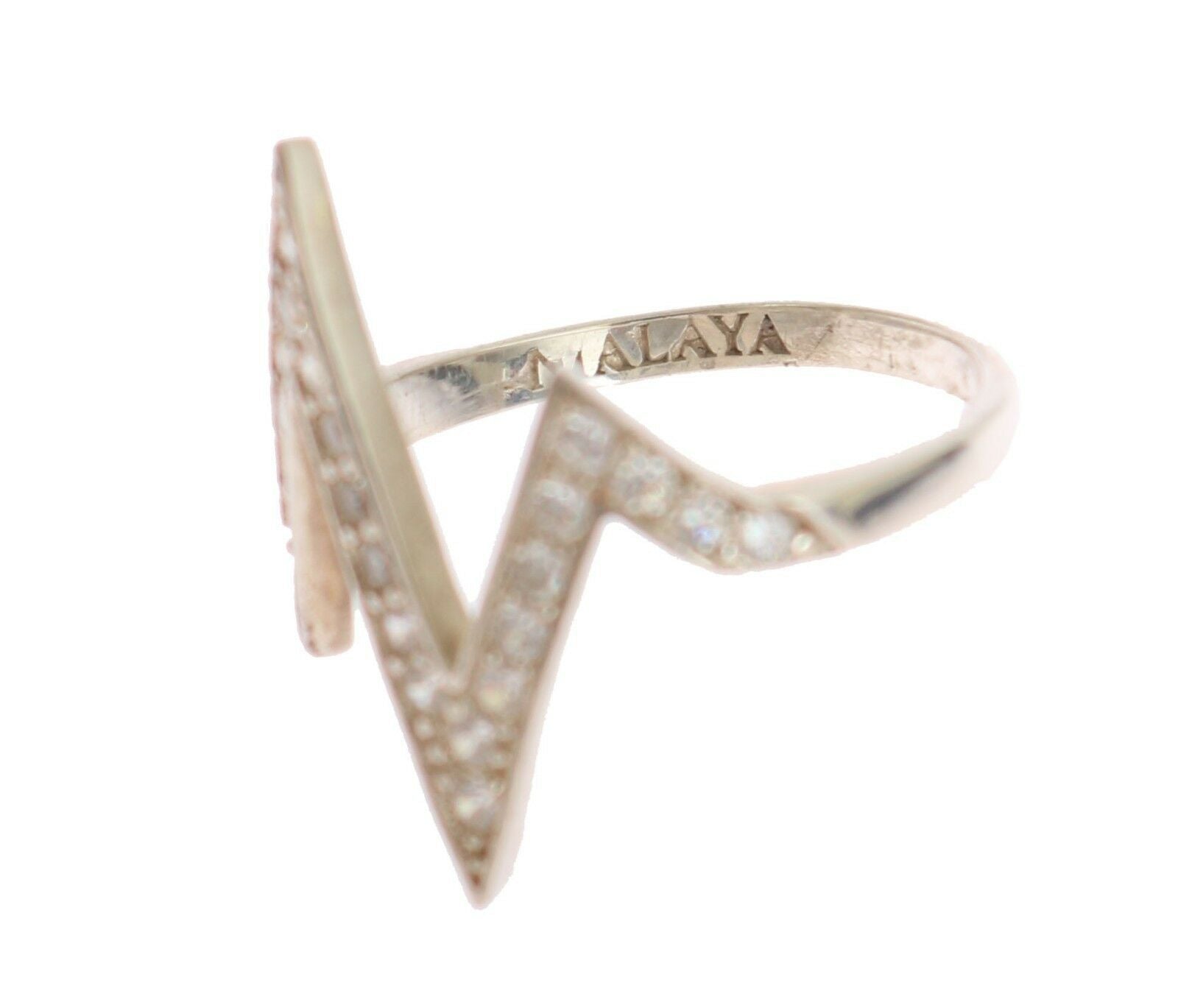 Nialaya Silver Authentic Womens Clear Ring LUNESCAPE