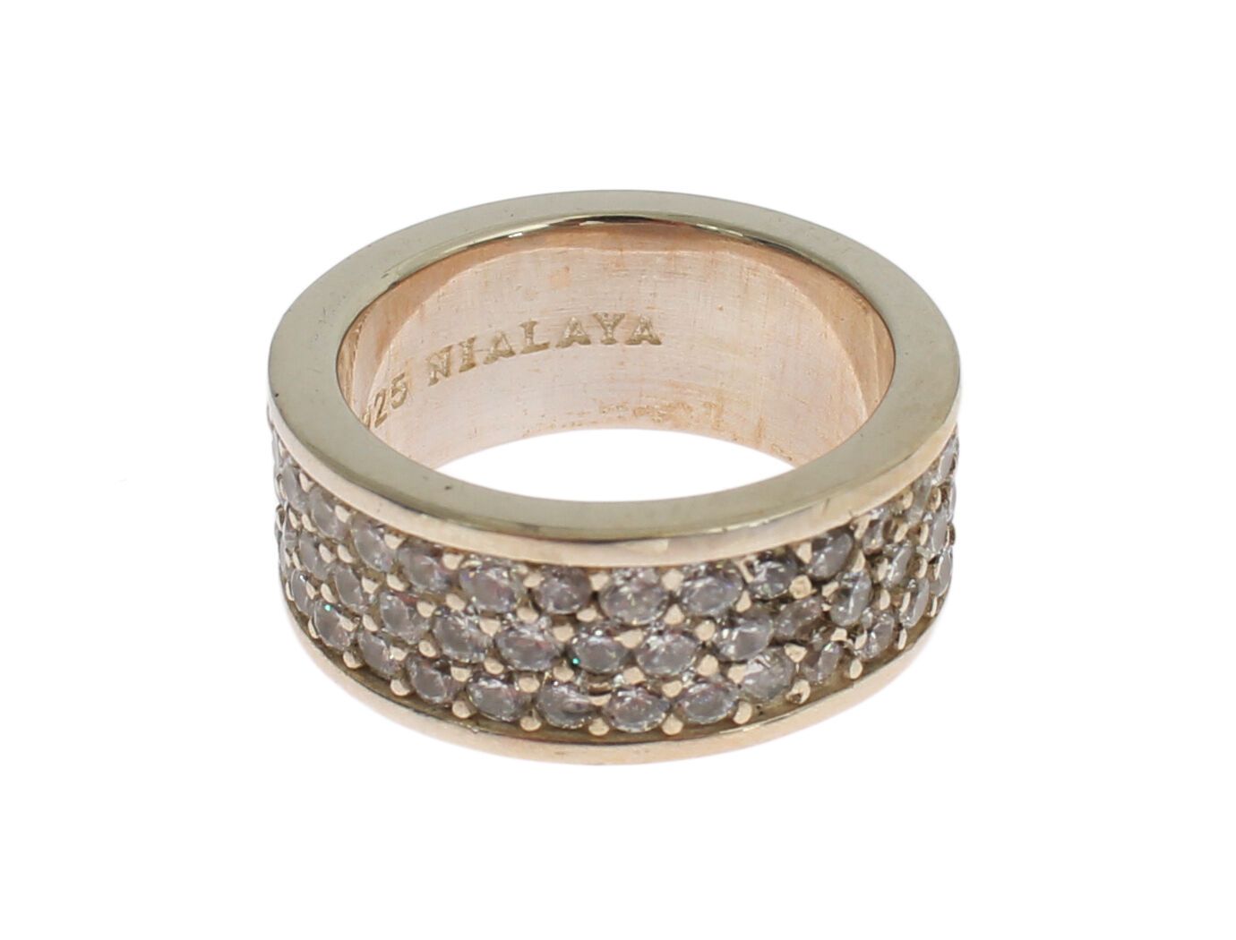 Nialaya Silver Womens CZ 925 Sterling Ring LUNESCAPE