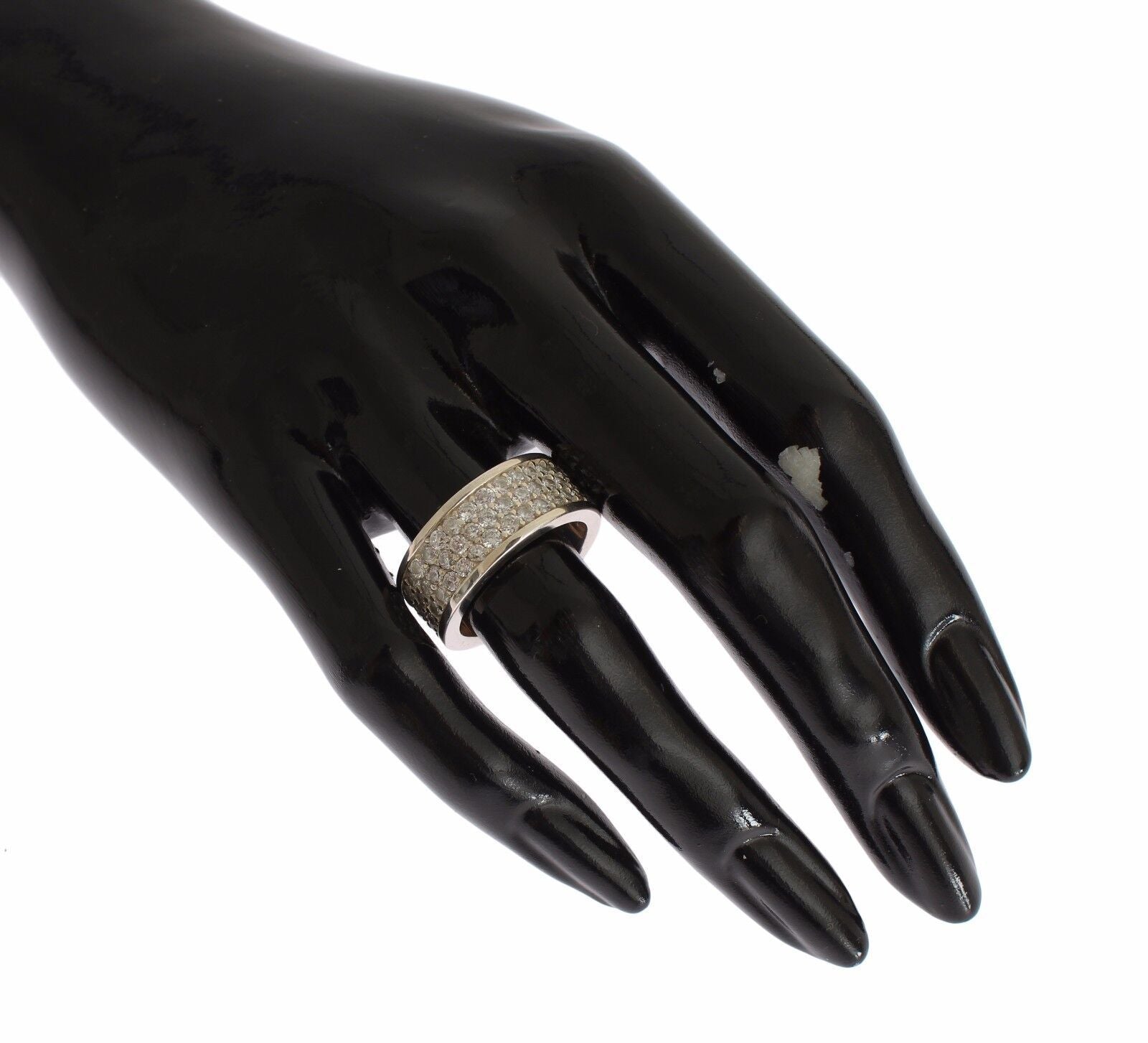 Nialaya Silver Womens CZ 925 Sterling Ring LUNESCAPE