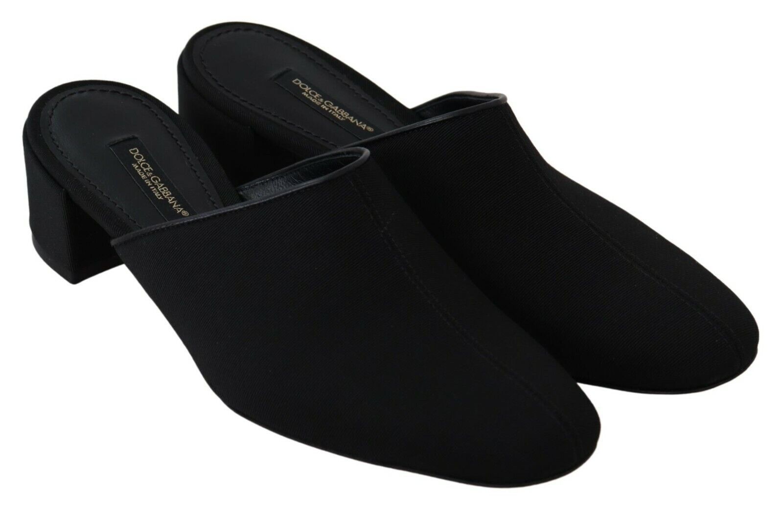 Dolce & Gabbana Black Grosgrain Slides Sandals Women Shoes LUNESCAPE