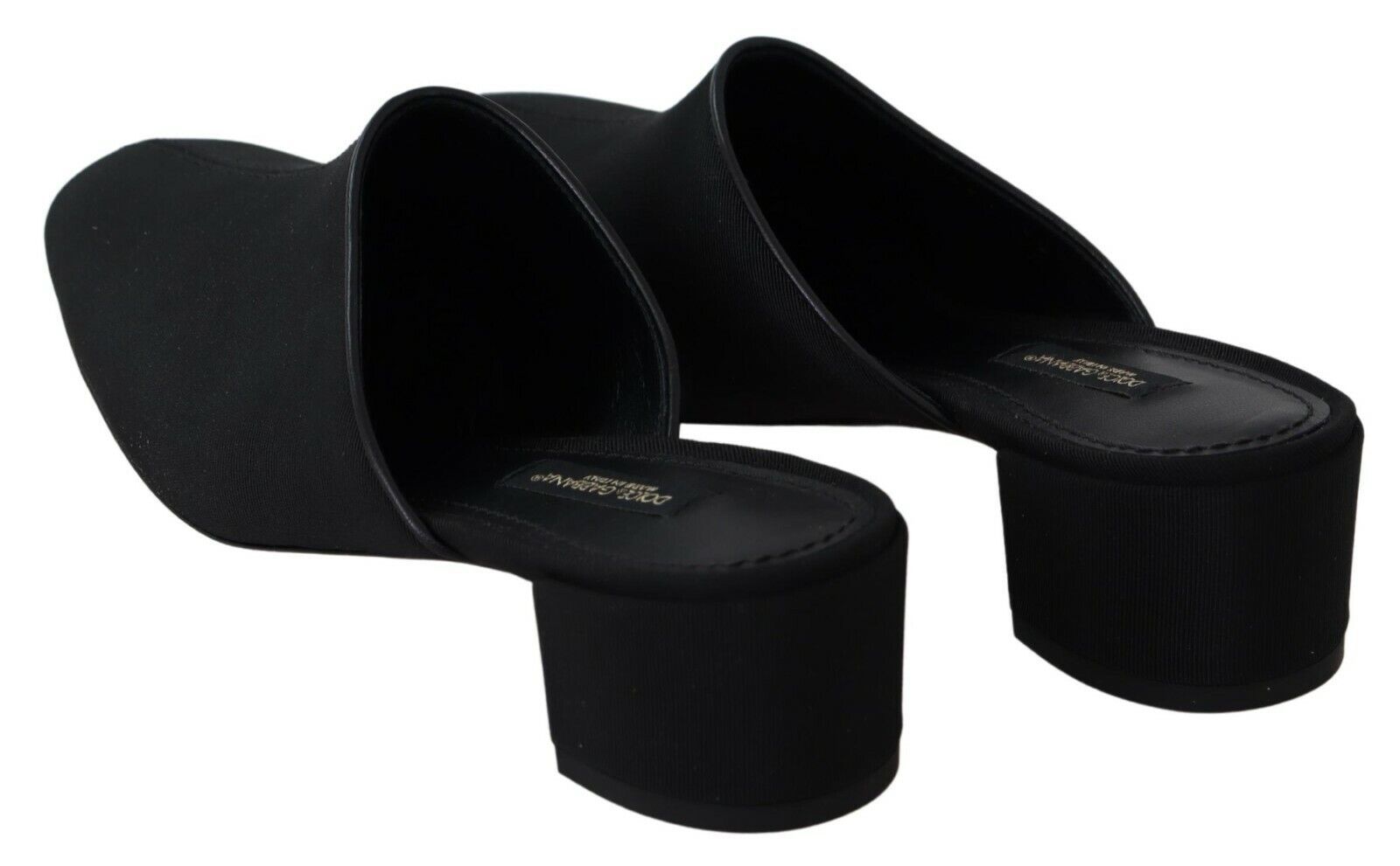 Dolce & Gabbana Black Grosgrain Slides Sandals Women Shoes LUNESCAPE