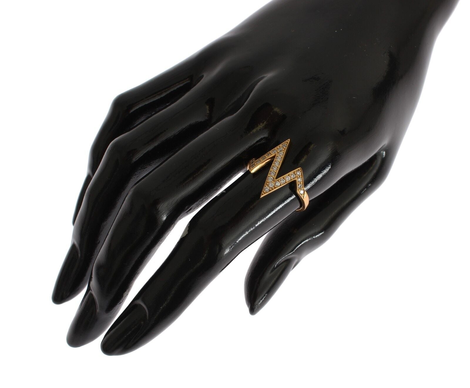Nialaya Gold 925 Silver Womens Clear CZ 18K Ring LUNESCAPE