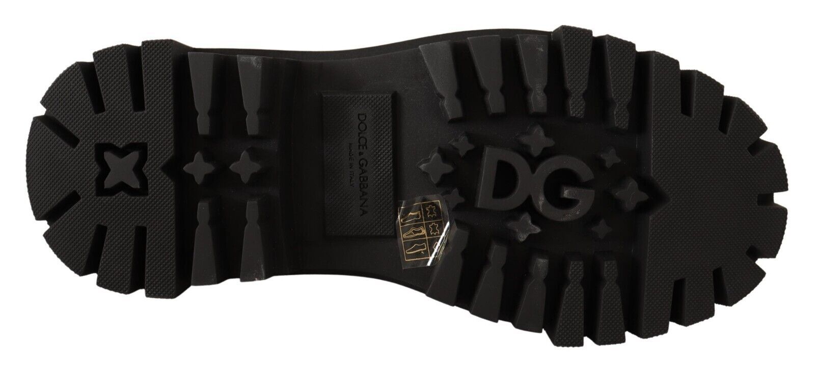 Dolce & Gabbana Black Leather Studded Combat Boots LUNESCAPE