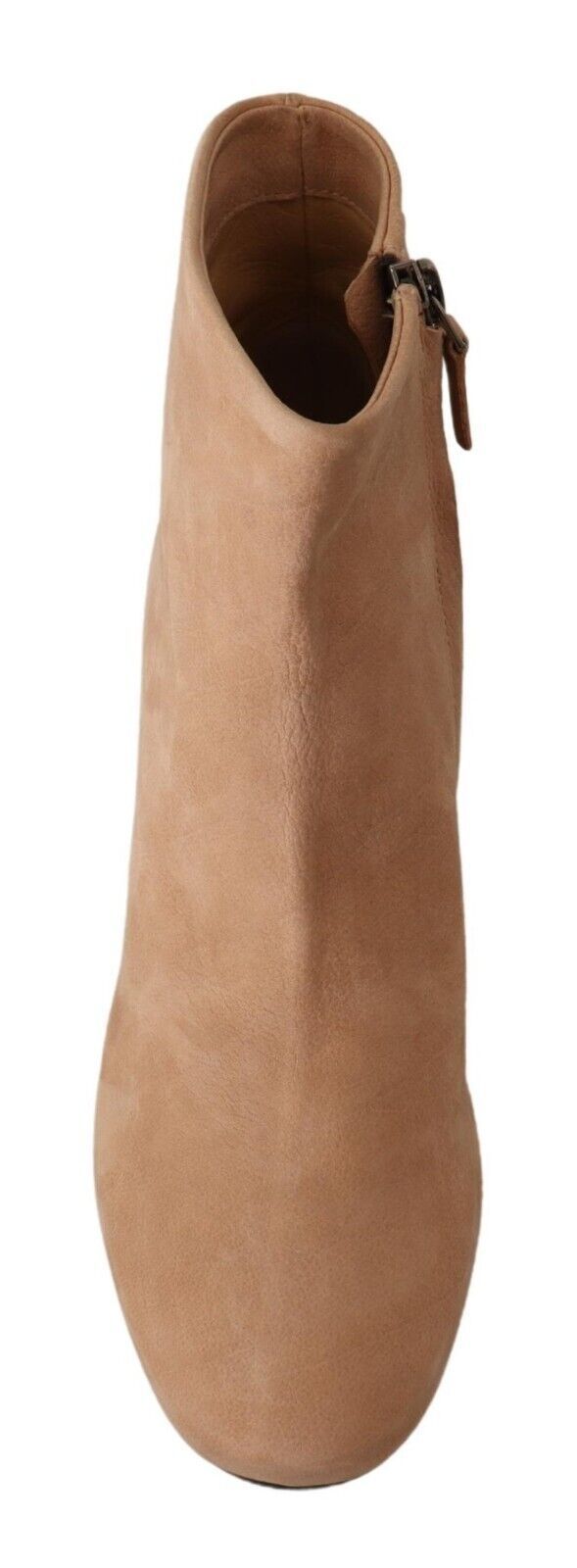 DEL CARLO Beige Suede Leather Mid Heels Pumps Boots Shoes LUNESCAPE