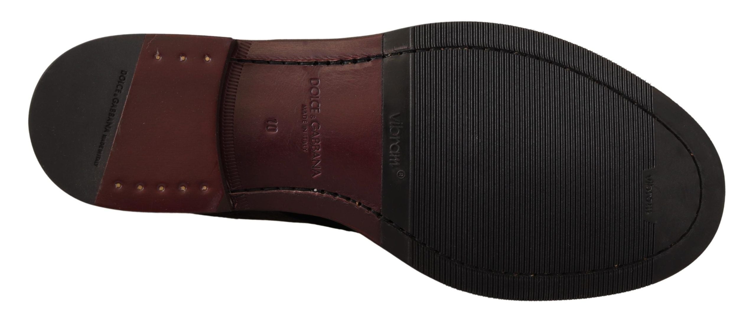 Dolce & Gabbana Black Velvet Exotic Leather Shoes LUNESCAPE