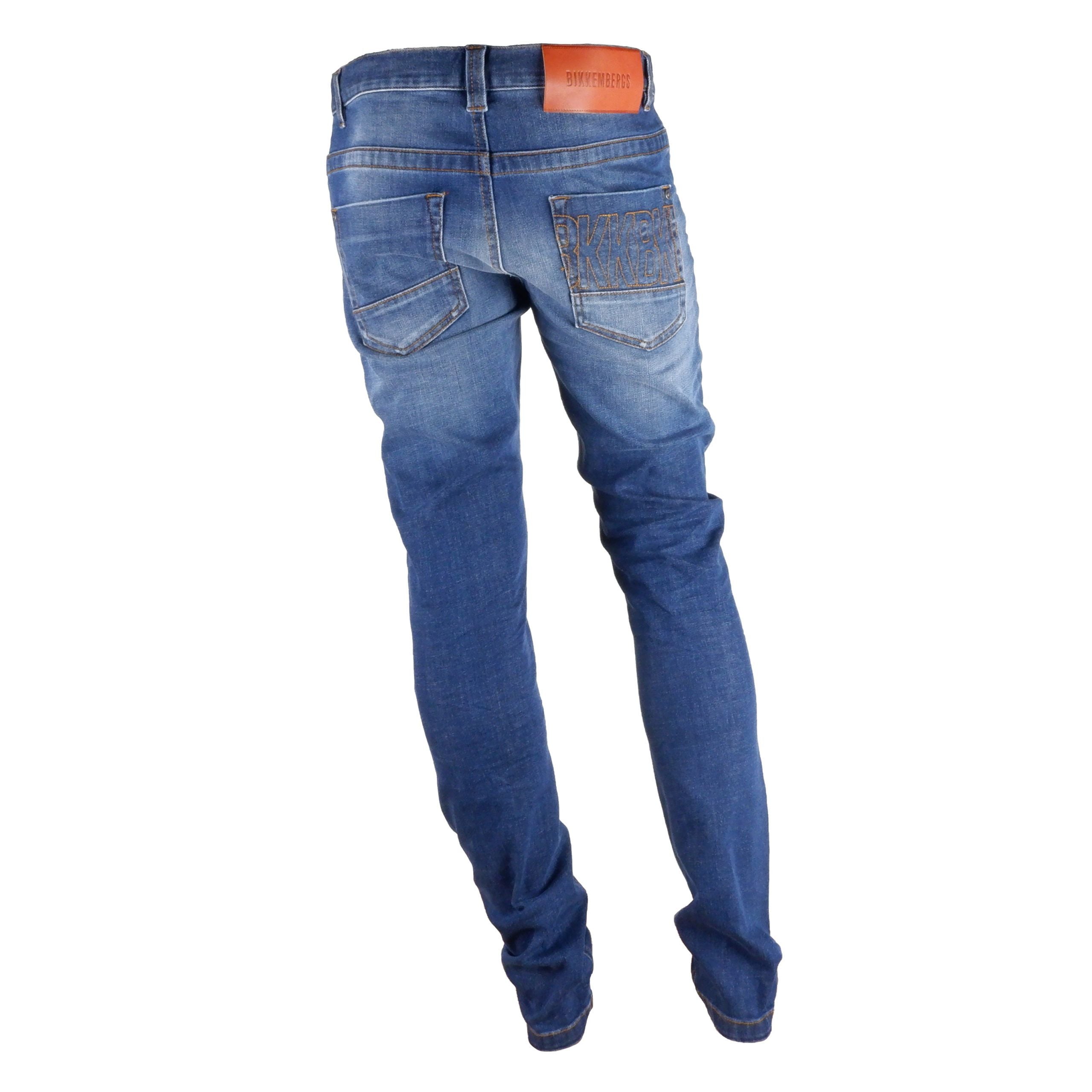Bikkembergs Sleek Dark Blue Regular Fit Jeans LUNESCAPE