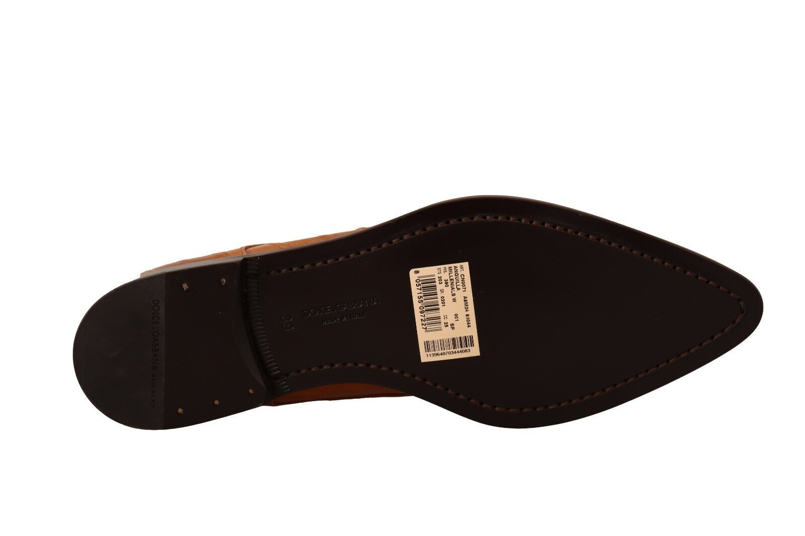Dolce & Gabbana Brown Eel Leather Lace Up Formal Shoes LUNESCAPE