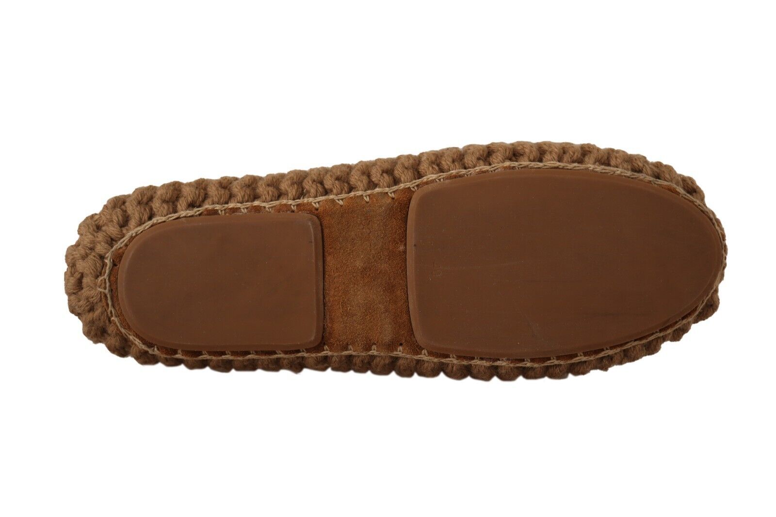 Dolce & Gabbana Brown Slip On Ballerina Flats Wool Knit Shoes LUNESCAPE