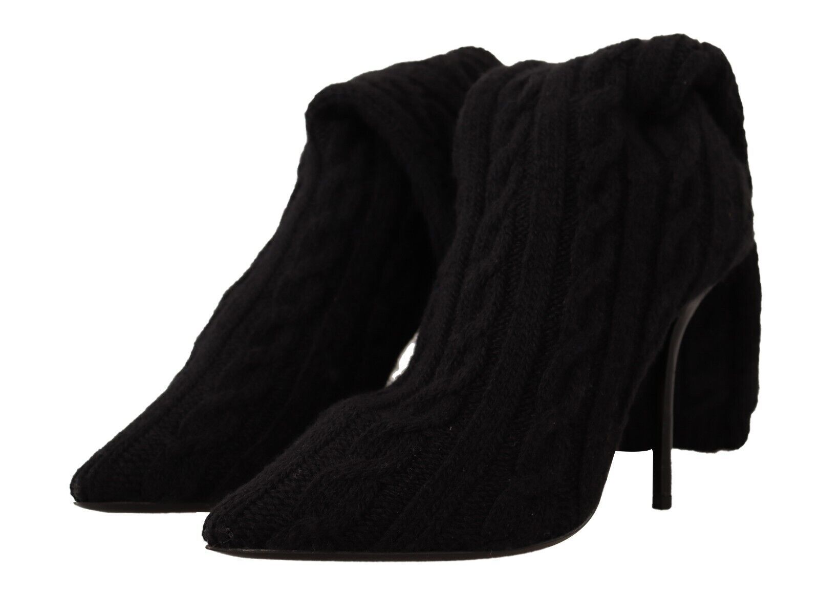 Dolce & Gabbana Black Stretch Socks Knee High Booties Shoes LUNESCAPE