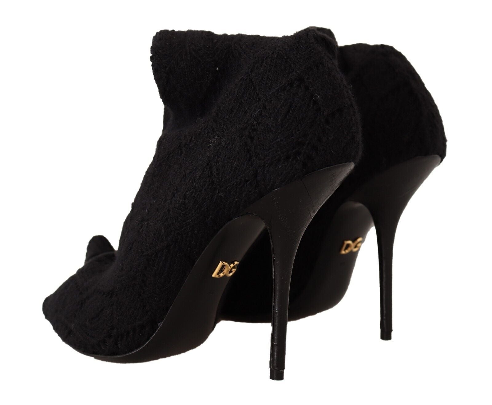 Dolce & Gabbana Black Stretch Socks Knee High Booties Shoes LUNESCAPE