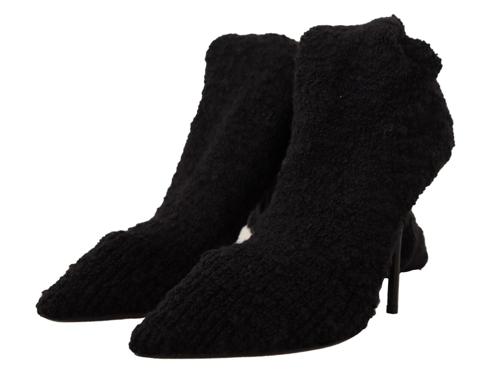 Dolce & Gabbana Black Stretch Socks Knee High Booties Shoes LUNESCAPE